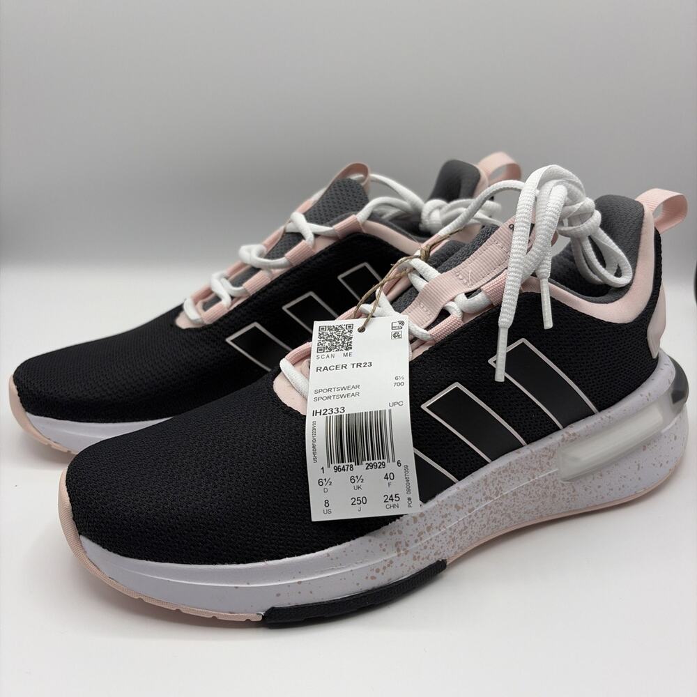 adidas Racer TR23 Black/Pink/White IH2333 Women's Size US 8